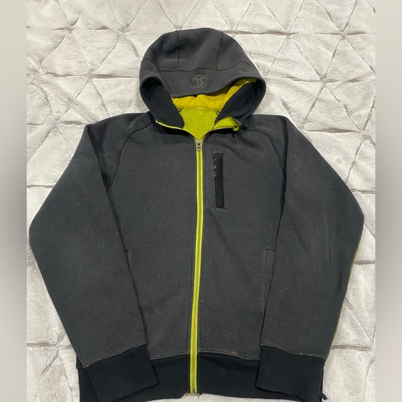Lululemon Full Zip Hoodie Jacket Men’s Gray And Green Medium - Picture 1 of 9